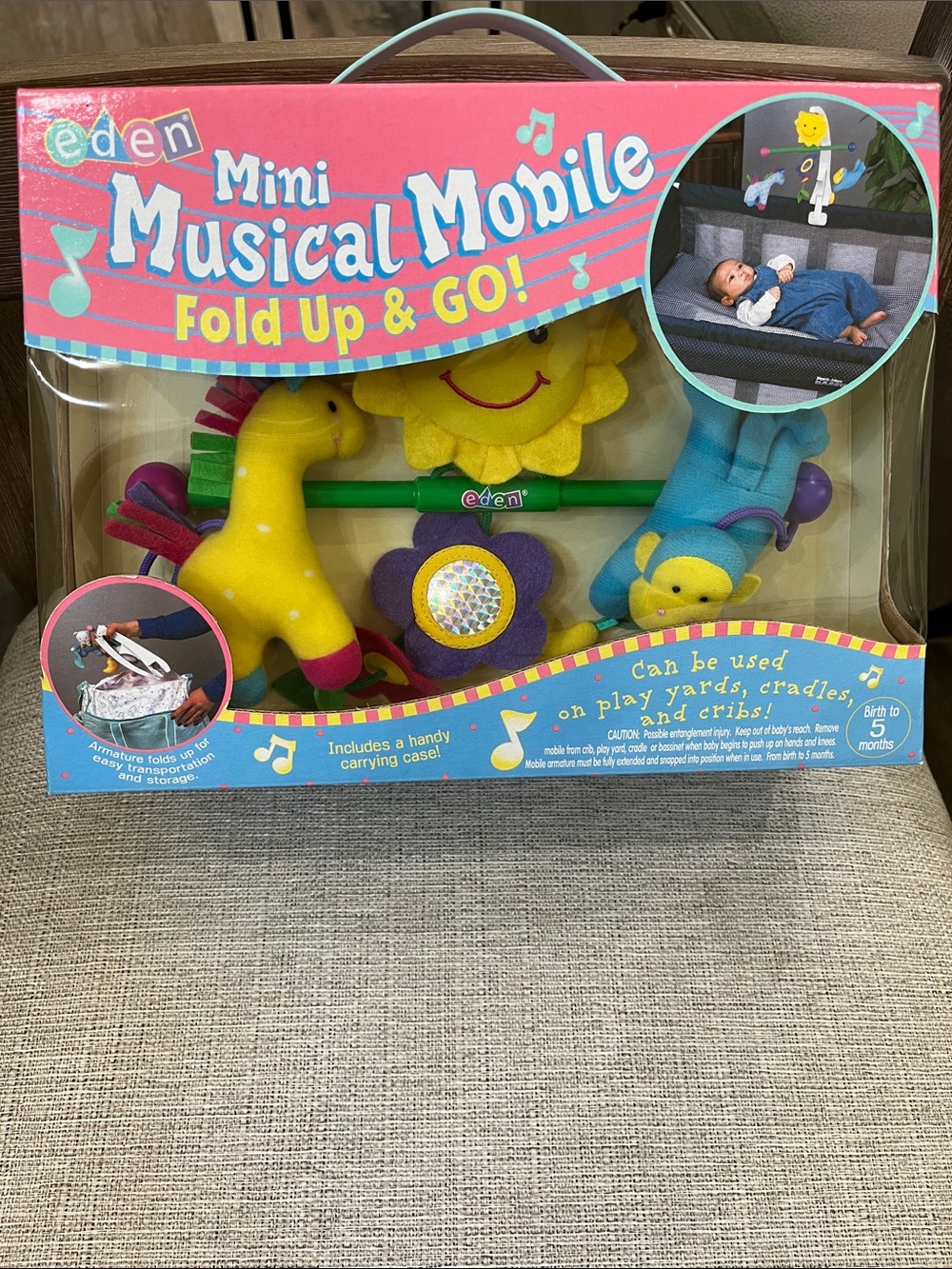 Eden- Vintage Mini Musical Mobile - Fold up & Go